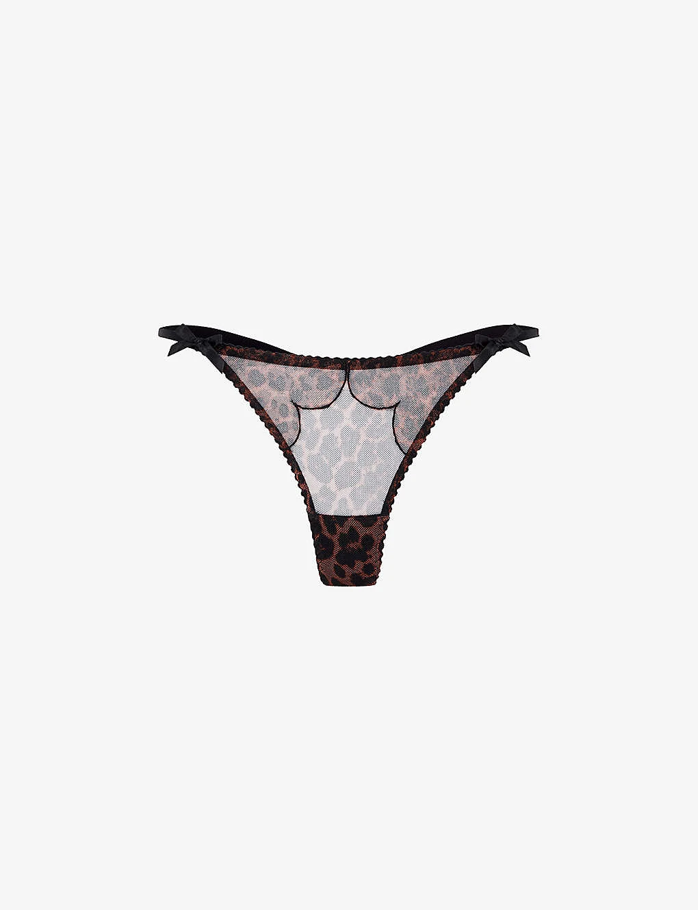 AGENT PROVOCATEUR Lorna Leopard-print Mid-rise Stretch-mesh Thong 3 AGENT PROVOCATEUR Lorna Leopard-print Mid-rise Stretch-mesh Thong