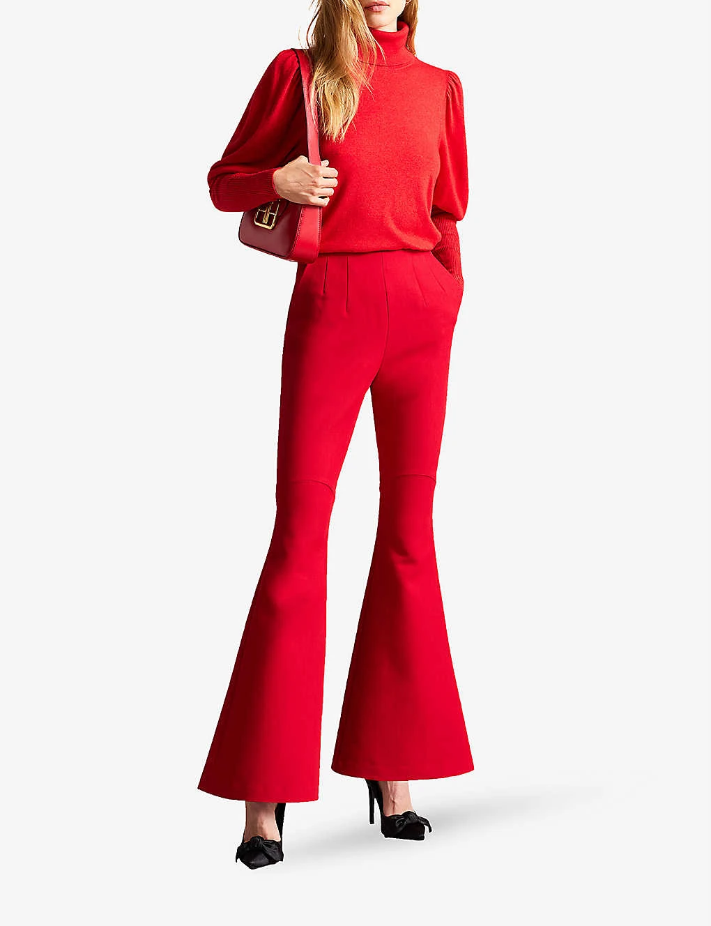 Ted Baker Bevis Panel Flared High-rise Stretch-woven Trousers 4 Ted Baker Bevis Panel Flared High-rise Stretch-woven Trousers - Image 2