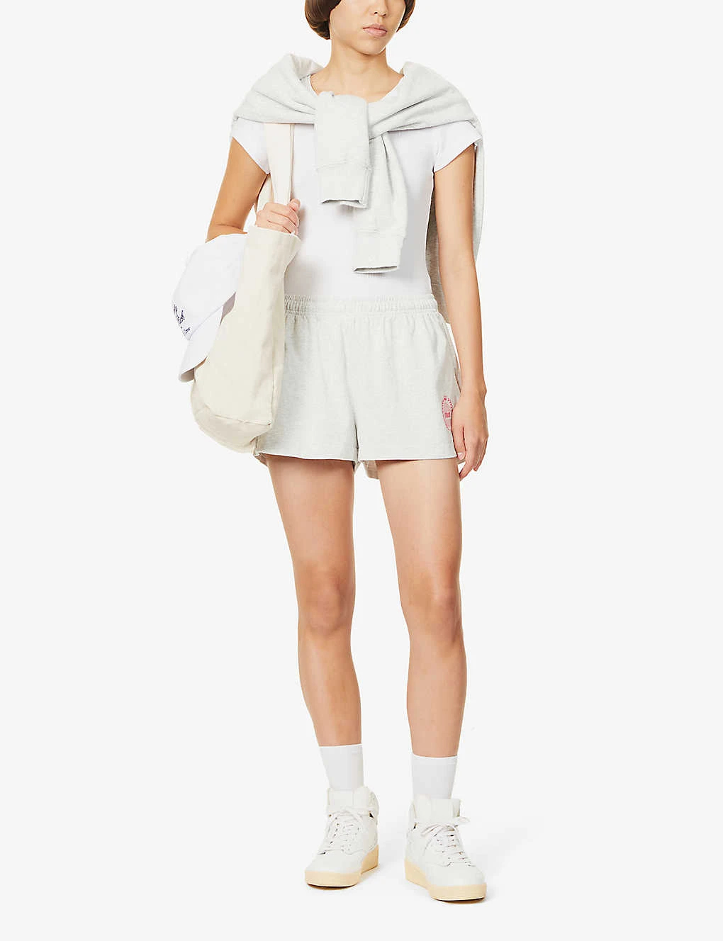 Sporty & Rich X Prince Disco Cotton-jersey Shorts 4 Sporty & Rich X Prince Disco Cotton-jersey Shorts - Image 2