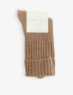 Falke Ribbed-cuff Wool-blend Socks