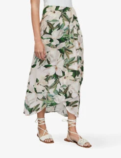 AllSaints Maria Floral-print Woven Sarong -Sweaty Betty Store R04006696 CHALKWHITE ALT02