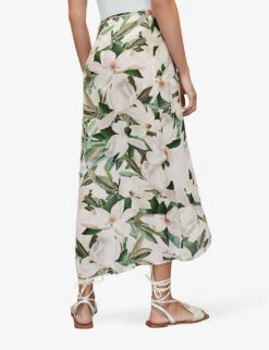 AllSaints Maria Floral-print Woven Sarong -Sweaty Betty Store R04006696 CHALKWHITE ALT03