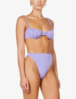 Cassis Ruched Underwired Bikini Top 9 Cassis Ruched Underwired Bikini Top -Sweaty Betty Store R04006945 VIOLET ALT02