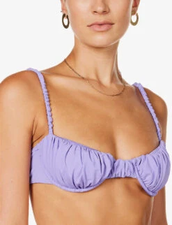 Cassis Ruched Underwired Bikini Top 11 Cassis Ruched Underwired Bikini Top -Sweaty Betty Store R04006945 VIOLET ALT04
