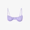 Cassis Ruched Underwired Bikini Top -Sweaty Betty Store R04006945 VIOLET M