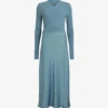 AllSaints Hana Cactus Woven Midi Dress And Jumper Set -Sweaty Betty Store R04009239 BLUESLATE M