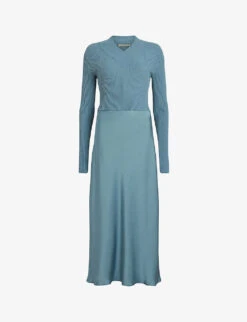 AllSaints Hana Cactus Woven Midi Dress And Jumper Set