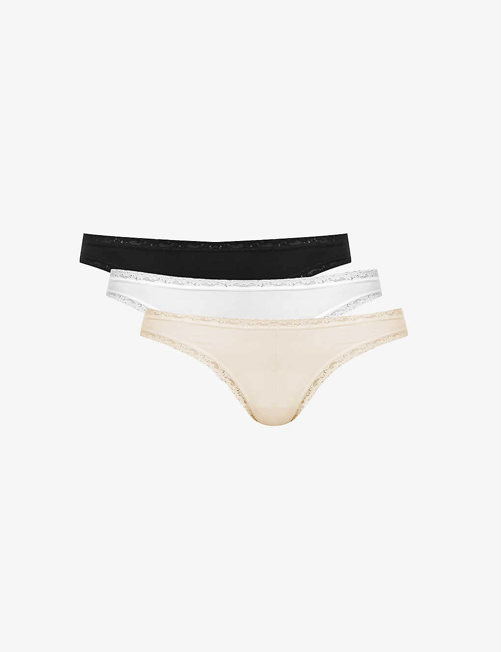 Basics Low-rise Stretch-woven Pack Of Four Thongs 3 Basics Low-rise Stretch-woven Pack Of Four Thongs