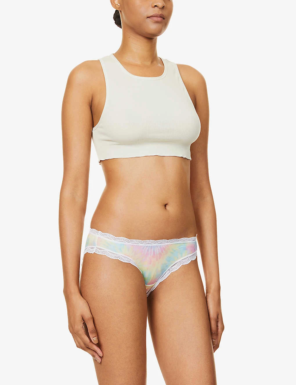 Tie-dye Printed Mid-rise Stretch-woven Briefs 4 Tie-dye Printed Mid-rise Stretch-woven Briefs - Image 2