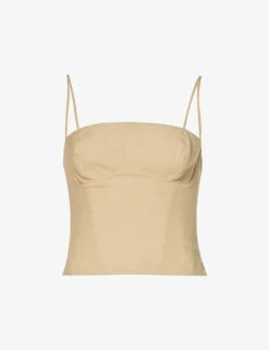 Audette Fuller-bust Cotton Corset Top