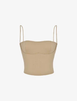 Audette Panelled Cotton Corset Top