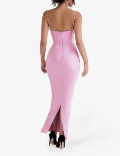 Charmaine Corset Satin Maxi Dress -Sweaty Betty Store R04011195 PINK ALT03