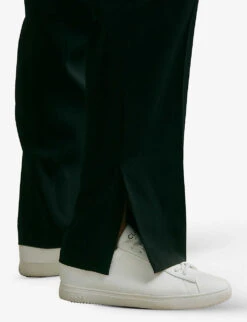 Split-hem Relaxed-fit Straight-leg High-rise Stretch-woven Trousers 11 Split-hem Relaxed-fit Straight-leg High-rise Stretch-woven Trousers -Sweaty Betty Store R04031889 BLACK ALT04