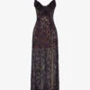 Malia Ruffle-trim Lace Maxi Dress -Sweaty Betty Store R04053546 NIGHTSHADE M