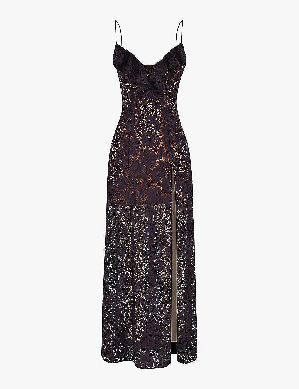 Malia Ruffle-trim Lace Maxi Dress 3 Malia Ruffle-trim Lace Maxi Dress