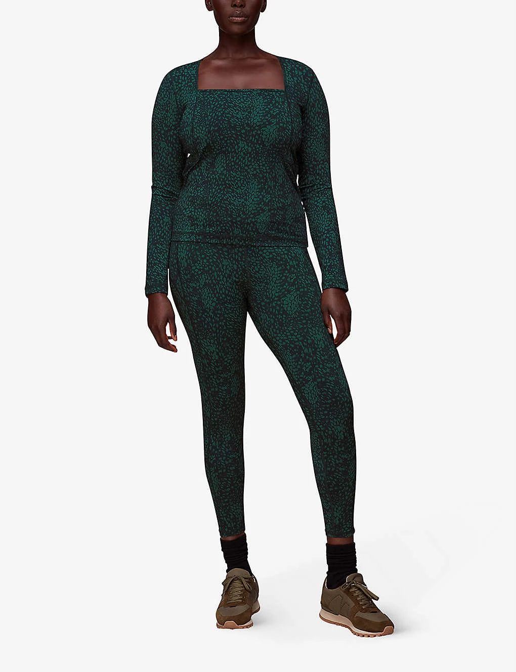 Whistles Animal-print Square-neck Recycled-nylon Sports Top 4 Whistles Animal-print Square-neck Recycled-nylon Sports Top - Image 2