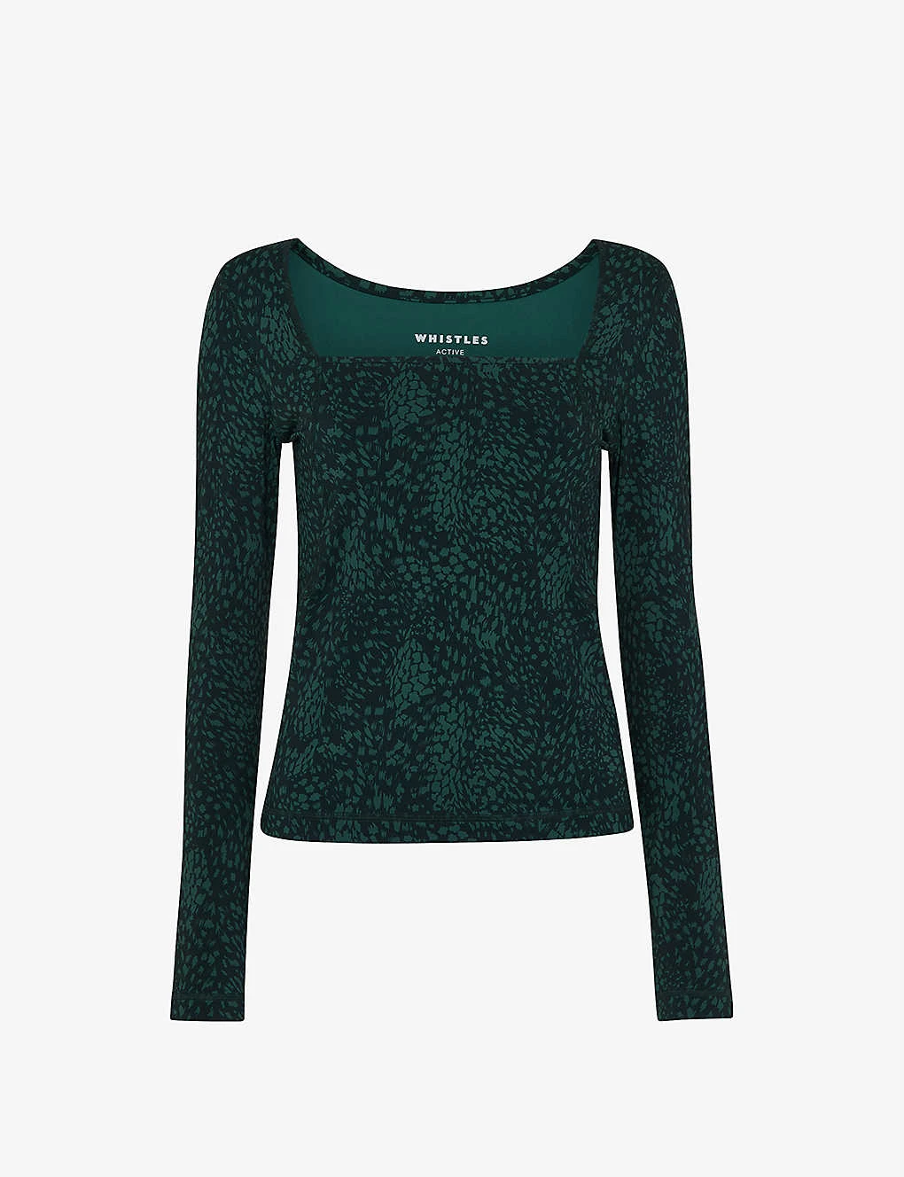Whistles Animal-print Square-neck Recycled-nylon Sports Top 3 Whistles Animal-print Square-neck Recycled-nylon Sports Top
