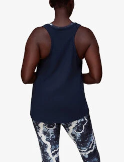 Whistles Scoop-neck Curved-hem Cotton-jersey Vest Top 10 Whistles Scoop-neck Curved-hem Cotton-jersey Vest Top -Sweaty Betty Store R04057357 NAVY ALT03