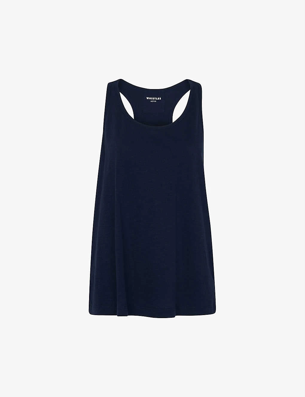 Whistles Scoop-neck Curved-hem Cotton-jersey Vest Top 3 Whistles Scoop-neck Curved-hem Cotton-jersey Vest Top