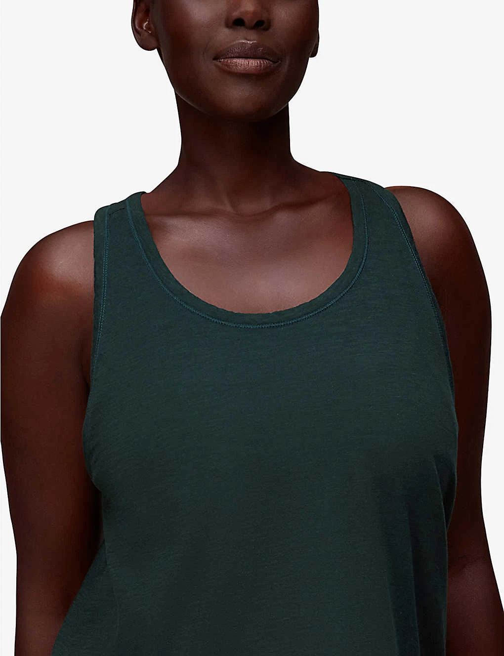 Whistles Scoop-neck Racerback Cotton Vest Top 7 Whistles Scoop-neck Racerback Cotton Vest Top - Image 5