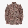Genna Pussy-bow Ruffle-detail Organic-cotton Blouse 1 Genna Pussy-bow Ruffle-detail Organic-cotton Blouse -Sweaty Betty Store R04061033 MIXEDLEOPARD M
