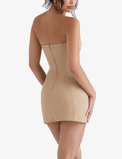 Elissa Strapless Cotton-twill Mini Dress 10 Elissa Strapless Cotton-twill Mini Dress -Sweaty Betty Store R04061484 STONE ALT03