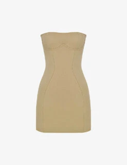 Elissa Strapless Cotton-twill Mini Dress