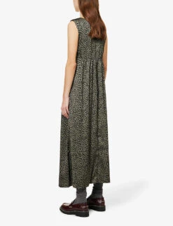 Ikks Sleeveless Printed Maxi Dress 10 Ikks Sleeveless Printed Maxi Dress -Sweaty Betty Store R04063232 BLACK ALT03