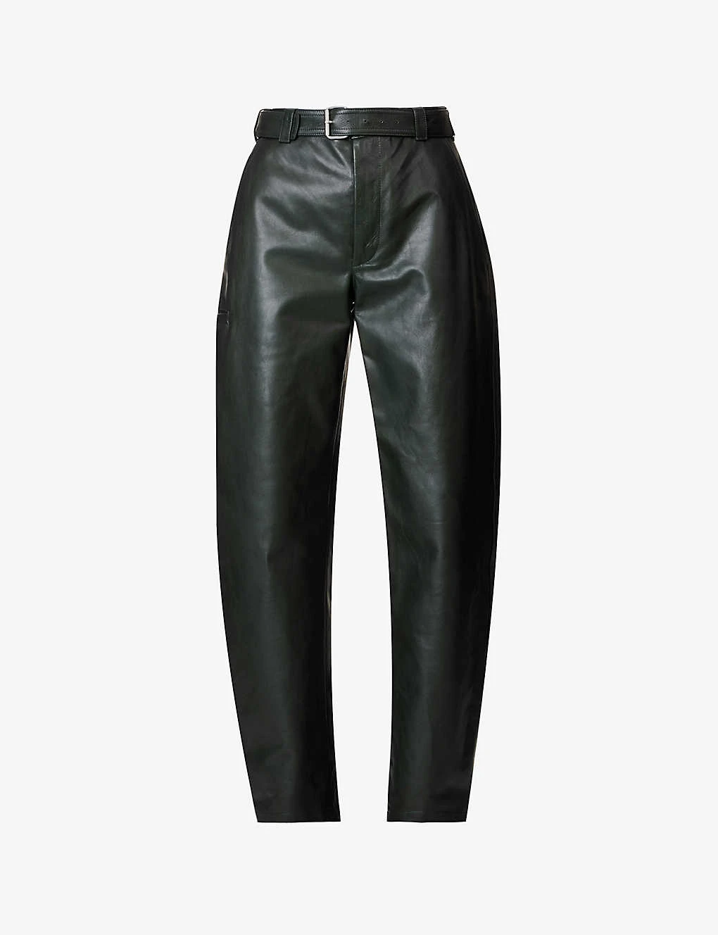 Bottega Veneta Tapered Wide-leg Mid-rise Leather Trousers 3 Bottega Veneta Tapered Wide-leg Mid-rise Leather Trousers