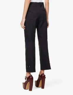 Bottega Veneta Wide-leg High-rise Wool Trousers 10 Bottega Veneta Wide-leg High-rise Wool Trousers -Sweaty Betty Store R04064606 MIDNIGHTBLUE ALT03