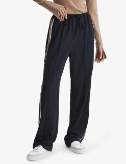Reiss Odell Stripe-trim Woven Trousers 9 Reiss Odell Stripe-trim Woven Trousers -Sweaty Betty Store R04068068 NAVY ALT02