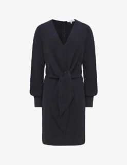 Reiss Diana Draped Woven Mini Dress