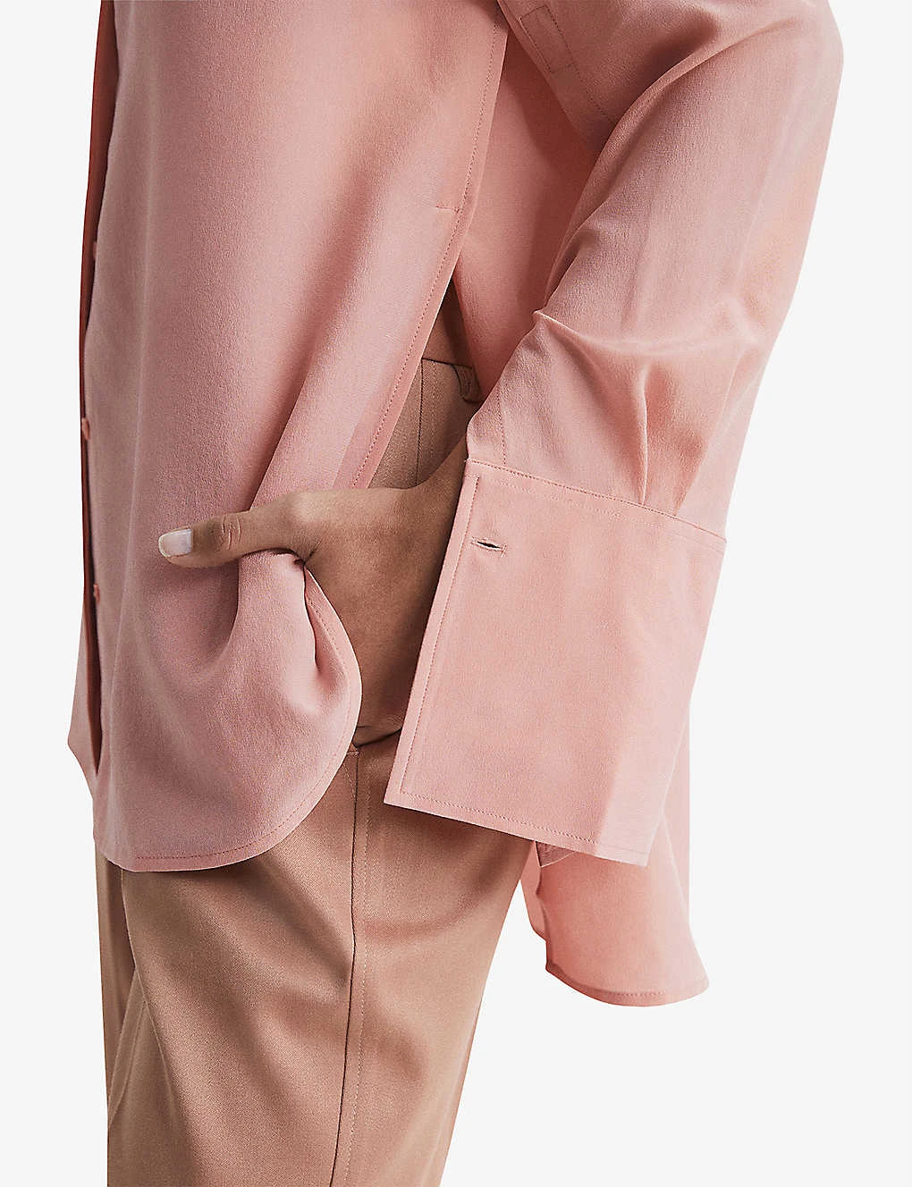 Reiss Kia Relaxed-fit Matte-silk Shirt 7 Reiss Kia Relaxed-fit Matte-silk Shirt - Image 5