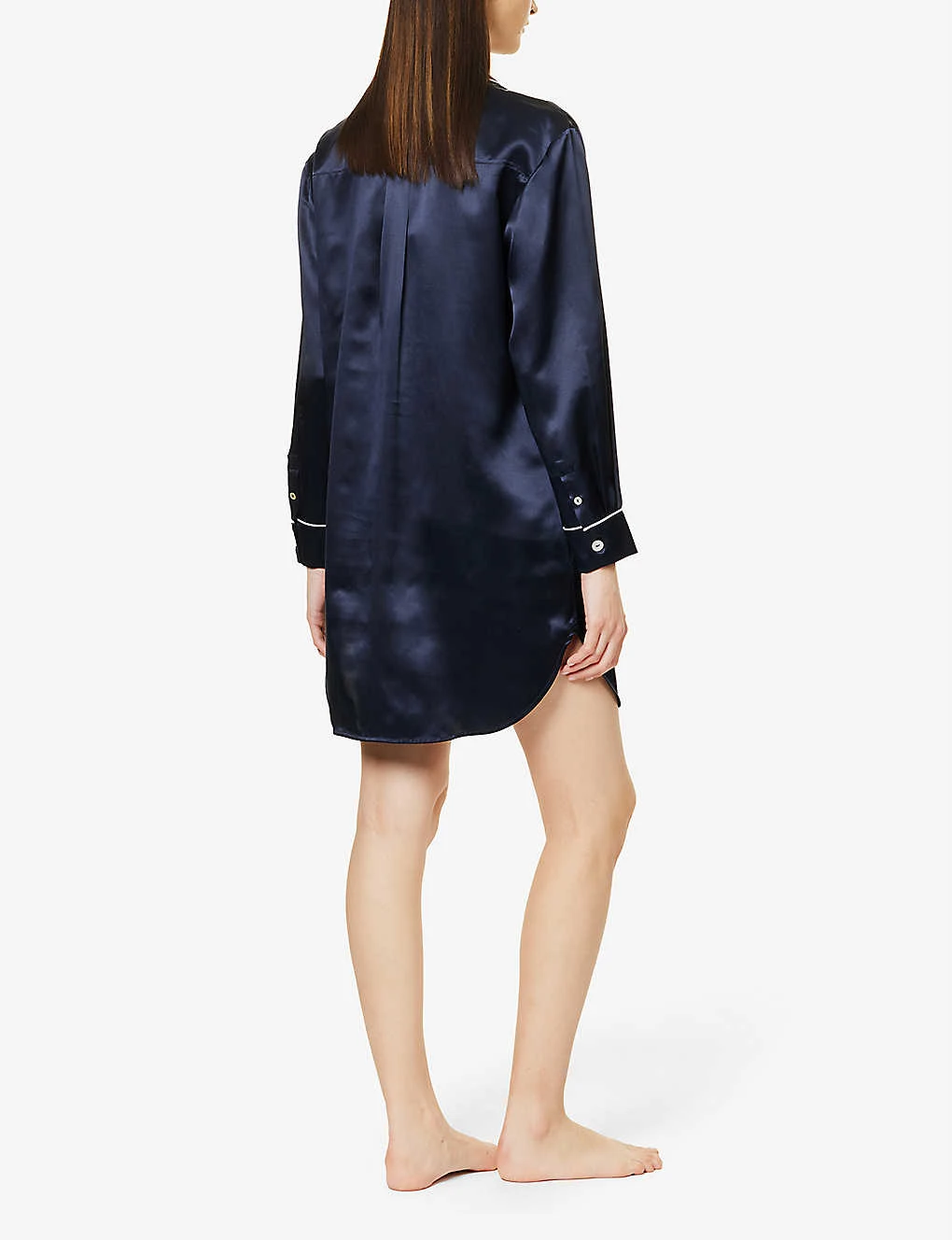 Poppy V-neck Silk Nightdress 6 Poppy V-neck Silk Nightdress - Image 4