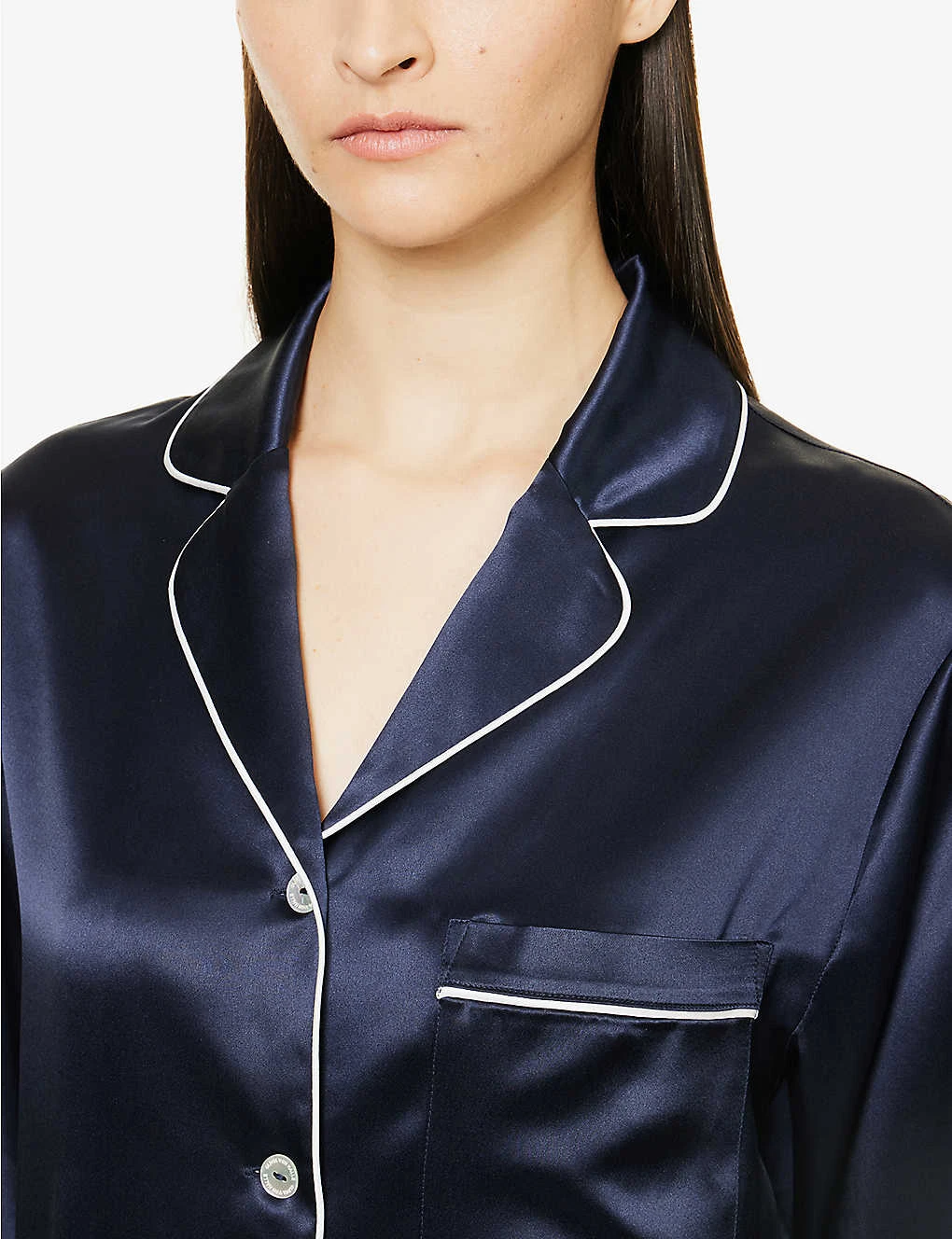 Poppy V-neck Silk Nightdress 7 Poppy V-neck Silk Nightdress - Image 5