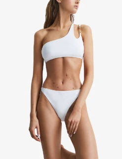 Reiss Alani One-shoulder Bikini Top -Sweaty Betty Store R04070756 WHITE ALT02