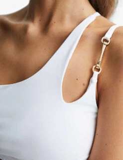 Reiss Alani One-shoulder Bikini Top -Sweaty Betty Store R04070756 WHITE ALT04