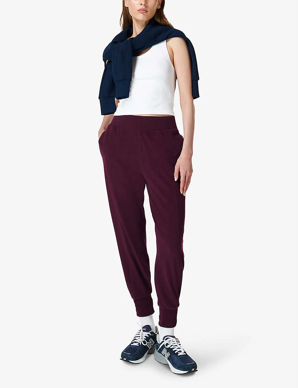 Sweaty Betty Repose Luxe 27 Stretch-fleece Jogging Bottoms 4 Sweaty Betty Repose Luxe 27 Stretch-fleece Jogging Bottoms - Image 2