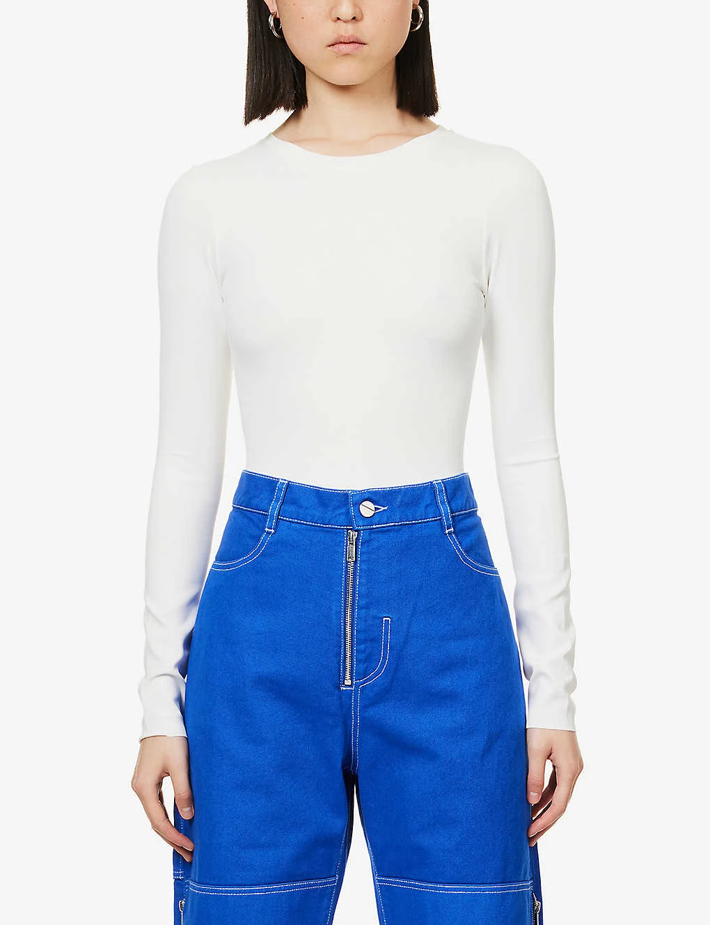 GOOD AMERICAN The Crewneck Long-sleeved Jersey Body 5 GOOD AMERICAN The Crewneck Long-sleeved Jersey Body - Image 3