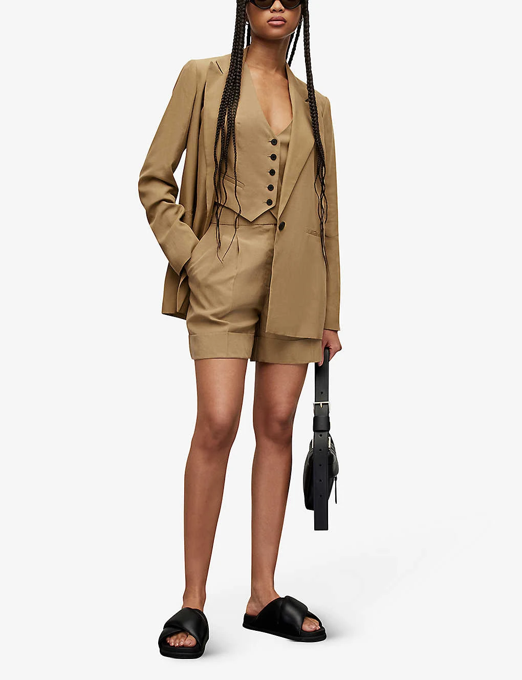 AllSaints Deri Lyn Recycled Polyester-lined Woven Waistcoat 4 AllSaints Deri Lyn Recycled Polyester-lined Woven Waistcoat - Image 2