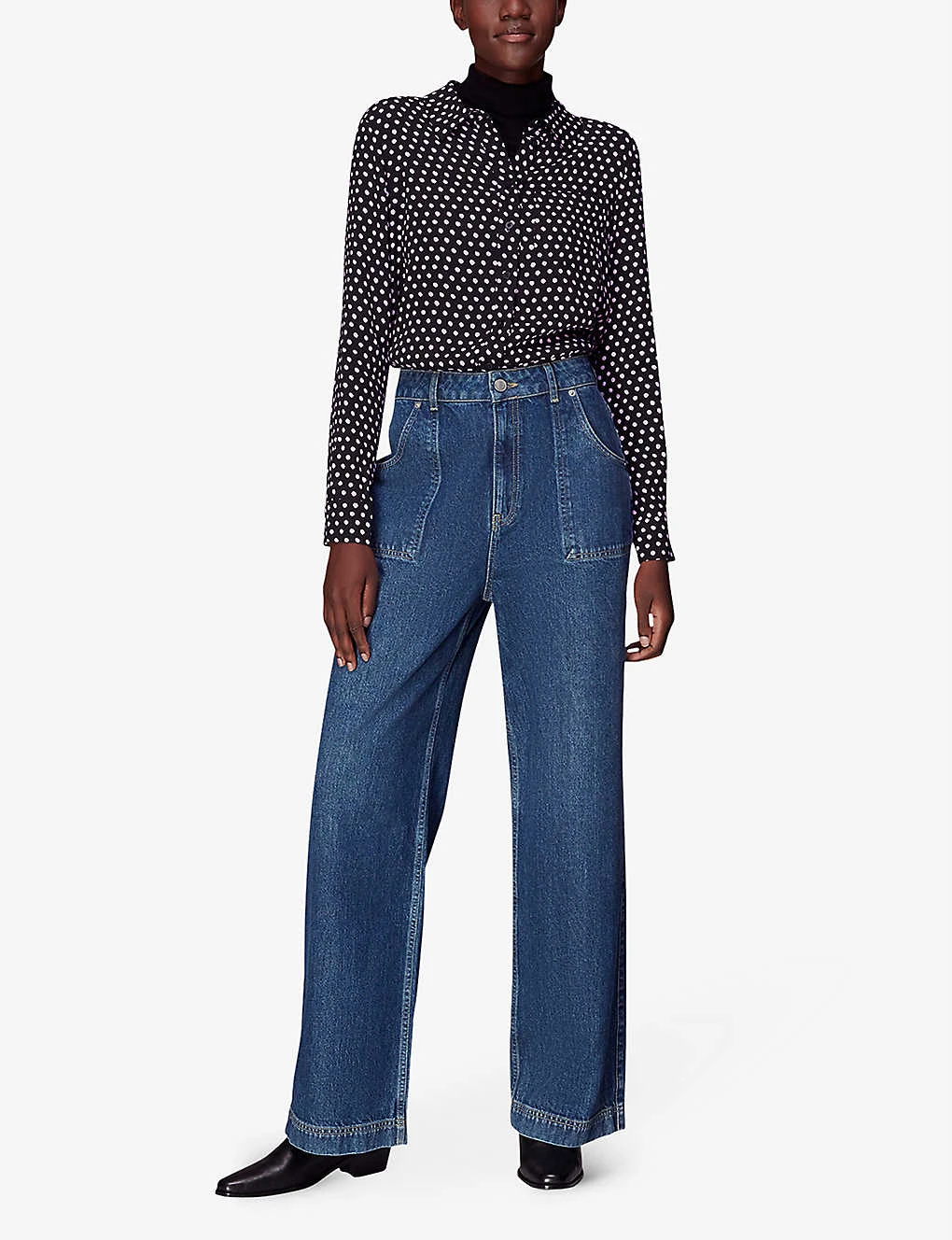 Whistles Dotted Spot-print Woven Shirt 4 Whistles Dotted Spot-print Woven Shirt - Image 2