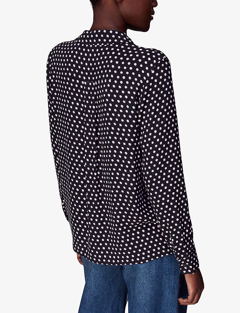 Whistles Dotted Spot-print Woven Shirt 6 Whistles Dotted Spot-print Woven Shirt - Image 4