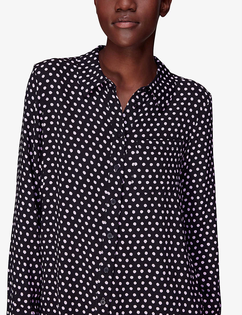 Whistles Dotted Spot-print Woven Shirt 7 Whistles Dotted Spot-print Woven Shirt - Image 5