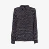 Whistles Dotted Spot-print Woven Shirt 1 Whistles Dotted Spot-print Woven Shirt -Sweaty Betty Store R04080514 BLACK M