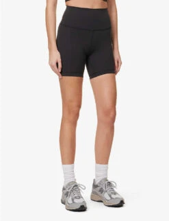 Lululemon Wunder Train High-rise Stretch-woven Shorts -Sweaty Betty Store R04082323 BLACK ALT02