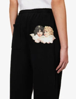 FIORUCCI Angels Brand-print Cotton-jersey Jogging Bottoms 11 FIORUCCI Angels Brand-print Cotton-jersey Jogging Bottoms -Sweaty Betty Store R04083441 BLACK ALT04