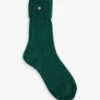 Gemstone-embellished Stretch-cashmere Socks 2 Gemstone-embellished Stretch-cashmere Socks -Sweaty Betty Store R04087798 HUNTERGREEN M