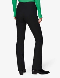 Whistles Flared High-rise Stretch-cotton Trousers 10 Whistles Flared High-rise Stretch-cotton Trousers -Sweaty Betty Store R04089120 BLACK ALT03