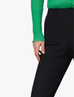 Whistles Flared High-rise Stretch-cotton Trousers 11 Whistles Flared High-rise Stretch-cotton Trousers -Sweaty Betty Store R04089120 BLACK ALT04