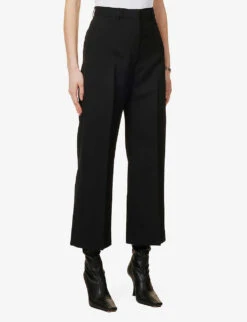Acne Studios Straight-leg Mid-rise Cotton-blend Trousers 9 Acne Studios Straight-leg Mid-rise Cotton-blend Trousers -Sweaty Betty Store R04089964 BLACK ALT02